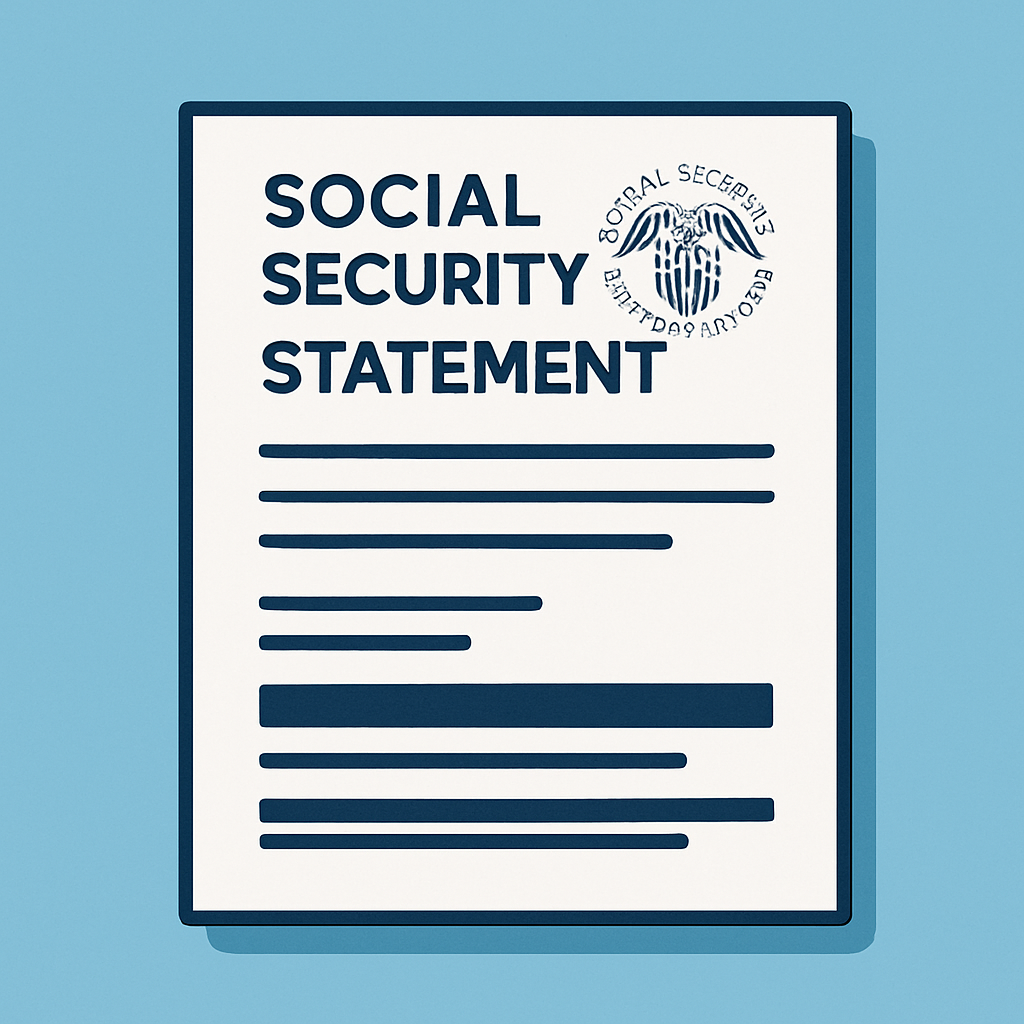 A social security statement in an animated image